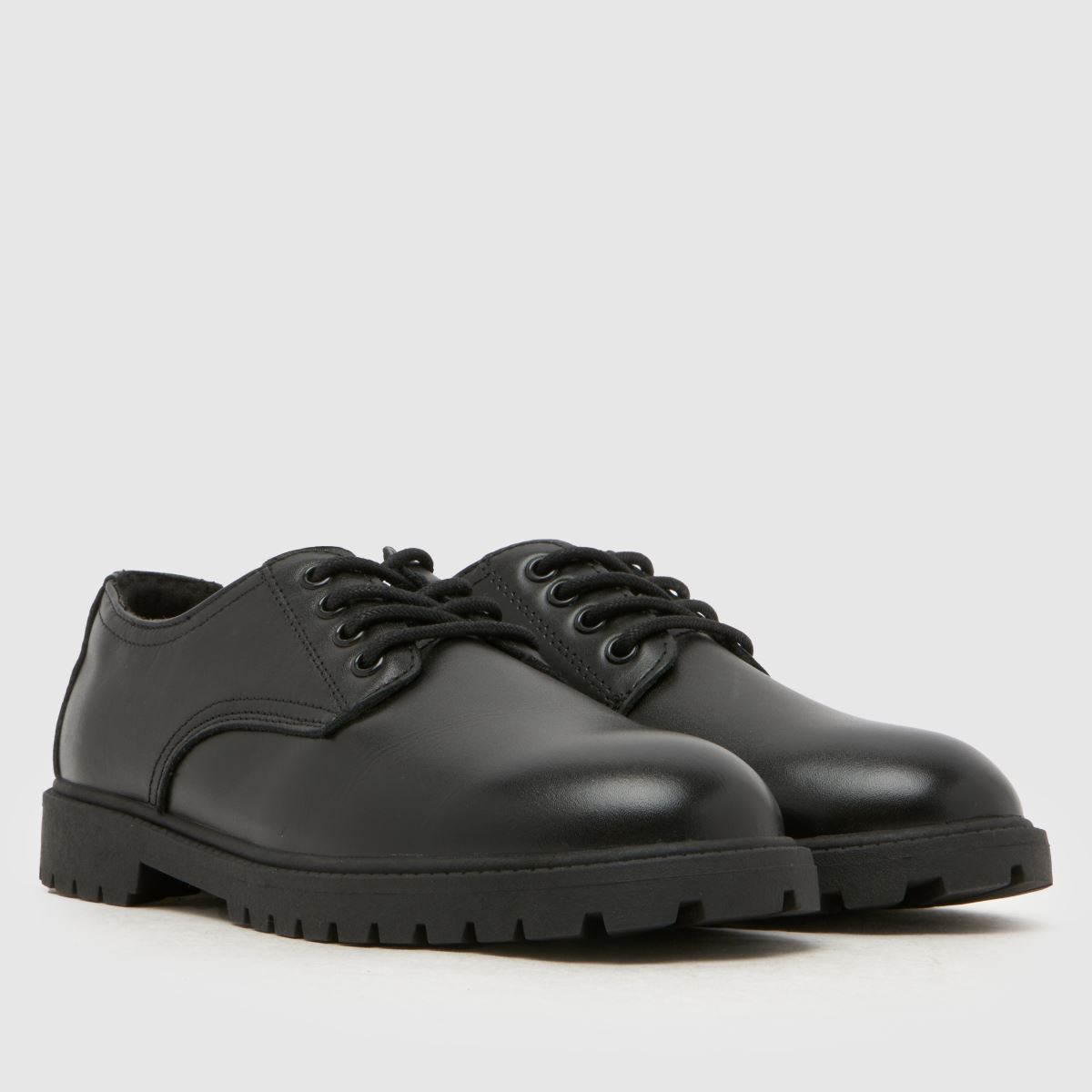 schuh Military Leather Derby Boys Youth in Black schuh Military Leather Derby 1