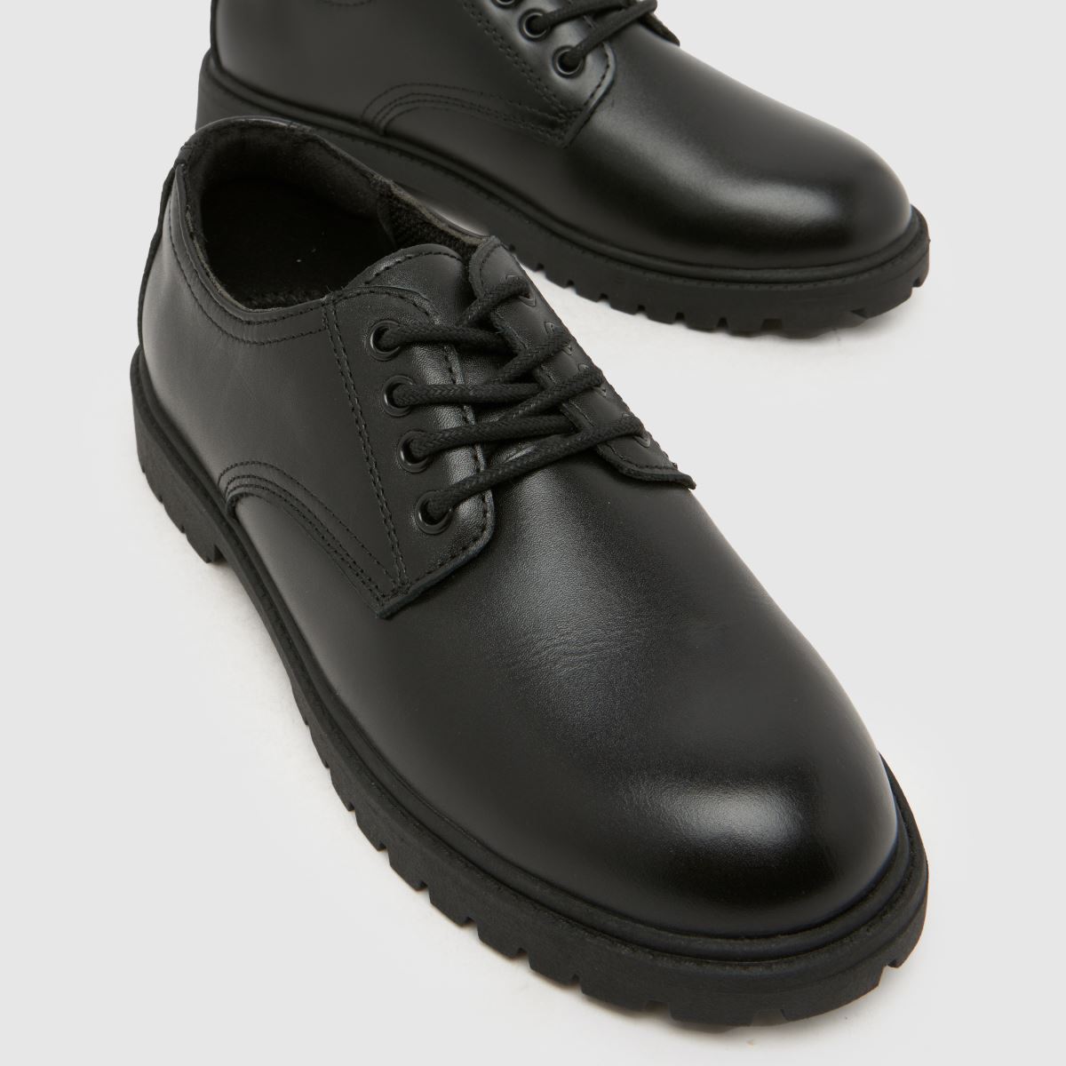 schuh Military Leather Derby Boys Youth in Black schuh Military Leather Derby 4