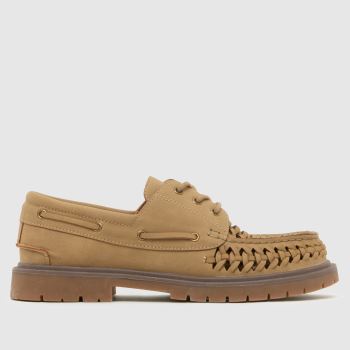schuh Tan Lonely Woven Lace Up Boys Youth