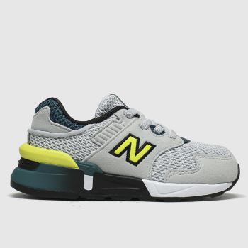 new balance grey & lime 997 trainers toddler new balance grey & lime 997 trainers toddler