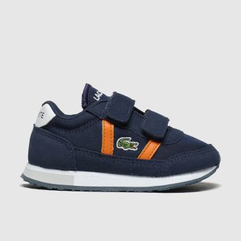 lacoste navy & orange partner trainers toddler lacoste navy & orange partner trainers toddler