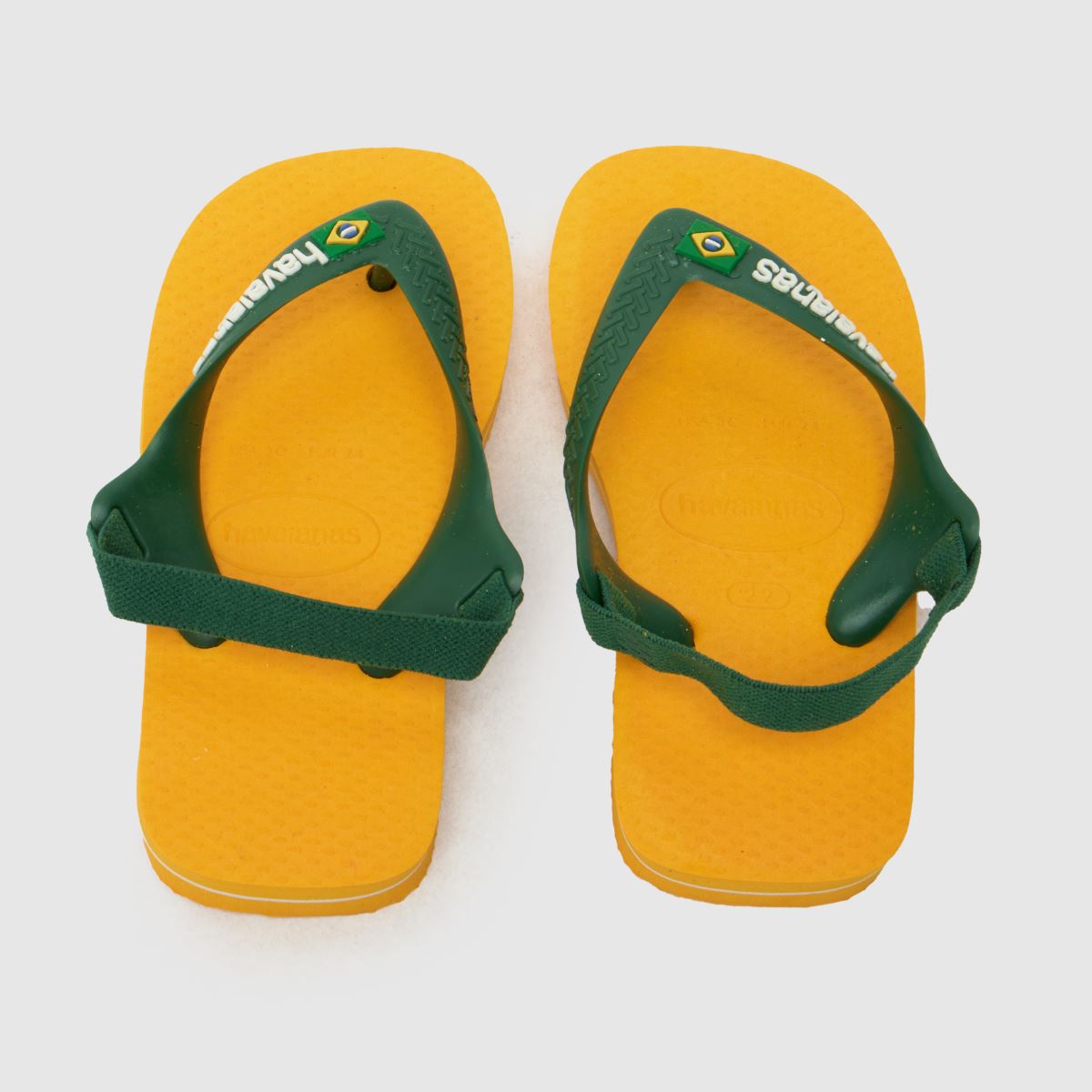 Havaianas Brasil Logo Boys Toddler in Yellow Havaianas Brasil Logo 4