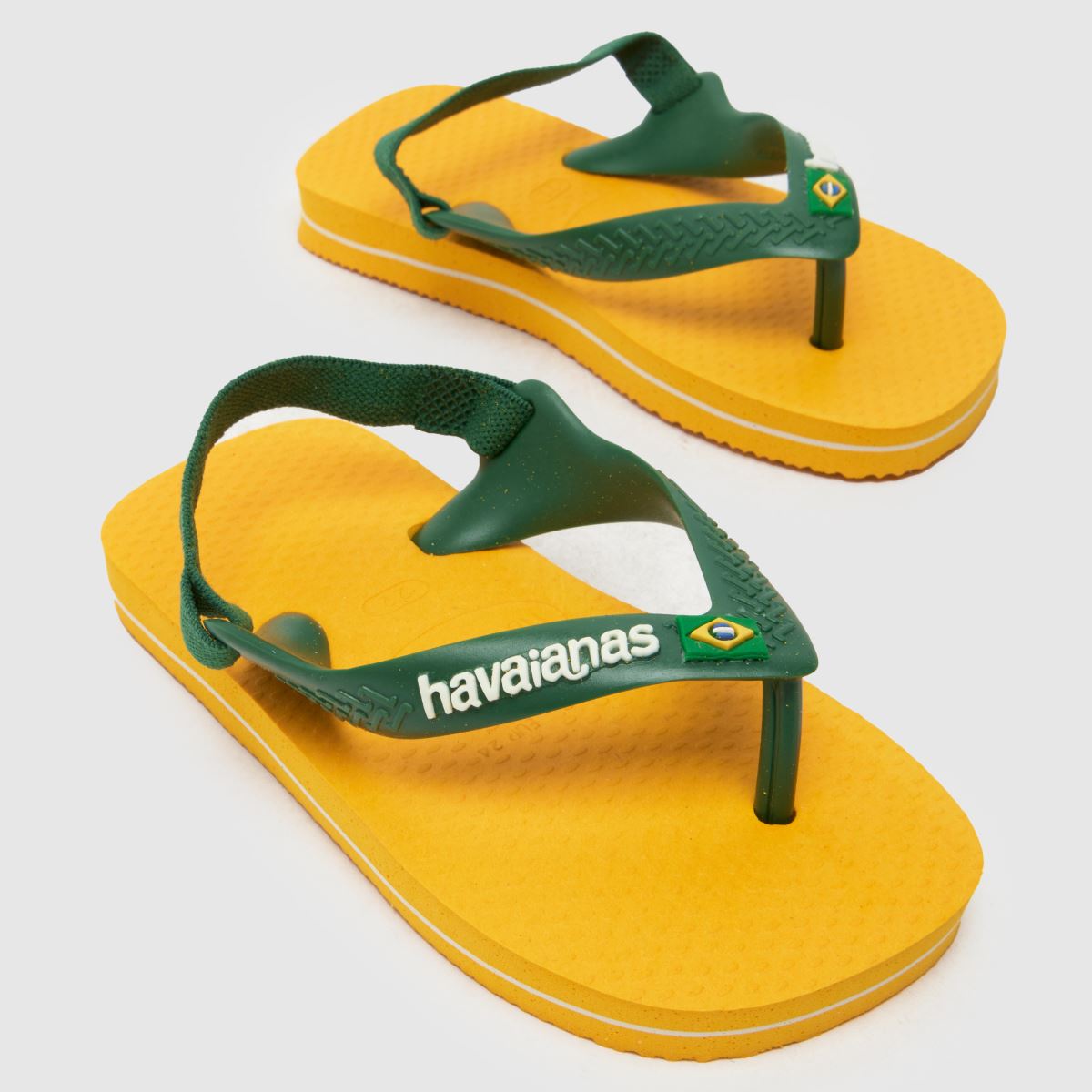Havaianas Brasil Logo Boys Toddler in Yellow Havaianas Brasil Logo 7