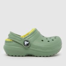 Crocs Classic Lined Clog Boys Toddler in Green Crocs Classic Lined Clog,1 of 4