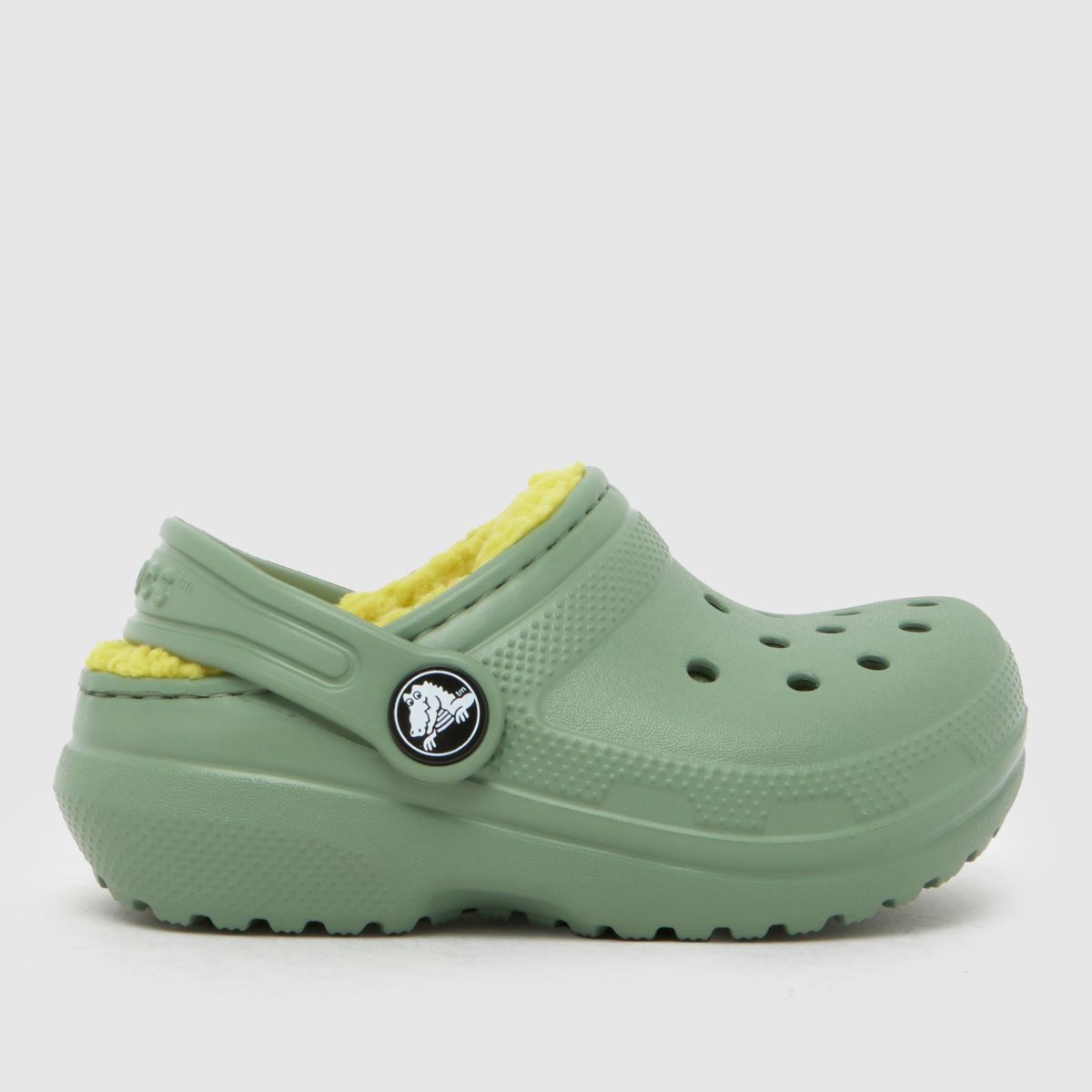 Crocs Green Classic Lined Clog Boys Toddler Sandals