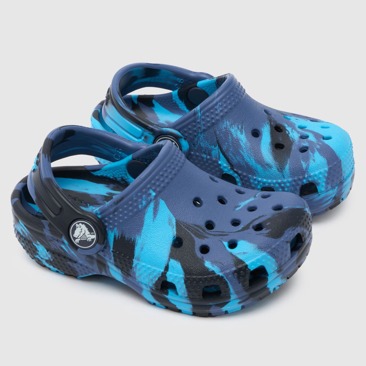 Crocs Classic Marbled Clog Boys Toddler in Navy Multi Crocs Classic Marbled Clog 4