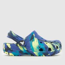 Crocs Classic Clog Boys Toddler in Navy & Green Crocs Classic Clog,1 of 4