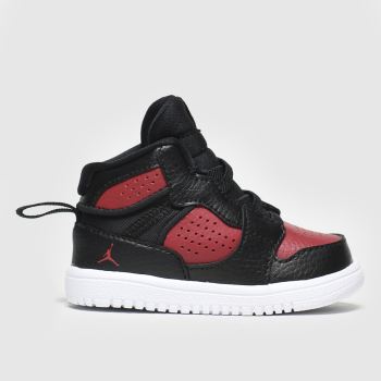 nike jordan black & red access trainers toddler nike jordan black & red access trainers toddler