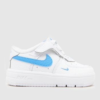 Nike White & Blue Force 1 Low EasyOn Boys Toddler