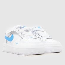 Nike Force 1 Low EasyOn Boys Toddler in White & Blue Nike Force 1 Low EasyOn,2 of 4