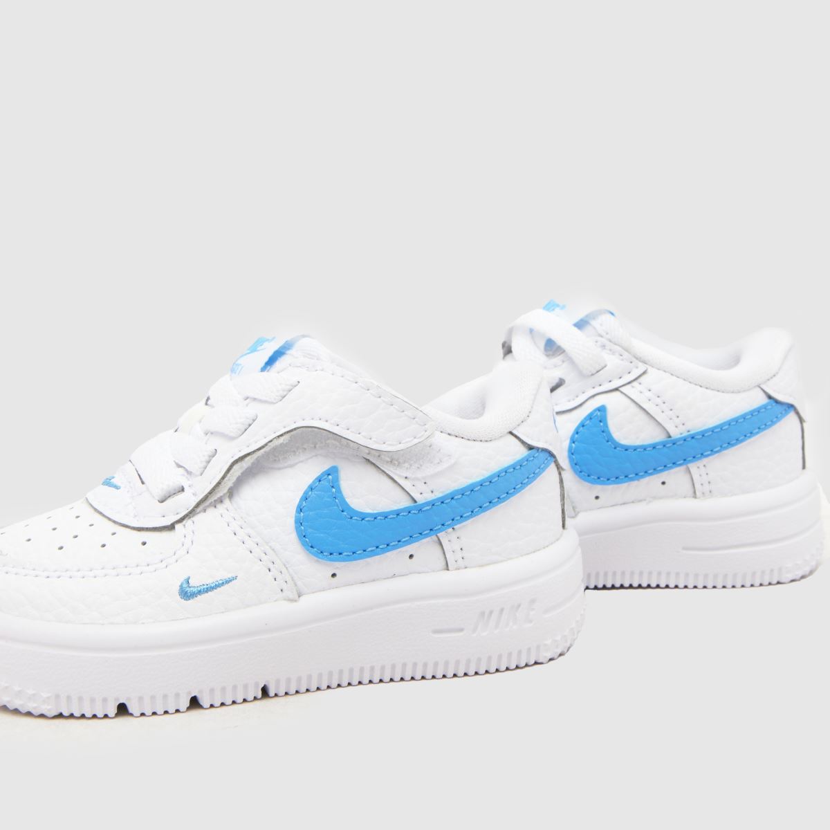 Nike Force 1 Low EasyOn Boys Toddler in White & Blue Nike Force 1 Low EasyOn 7