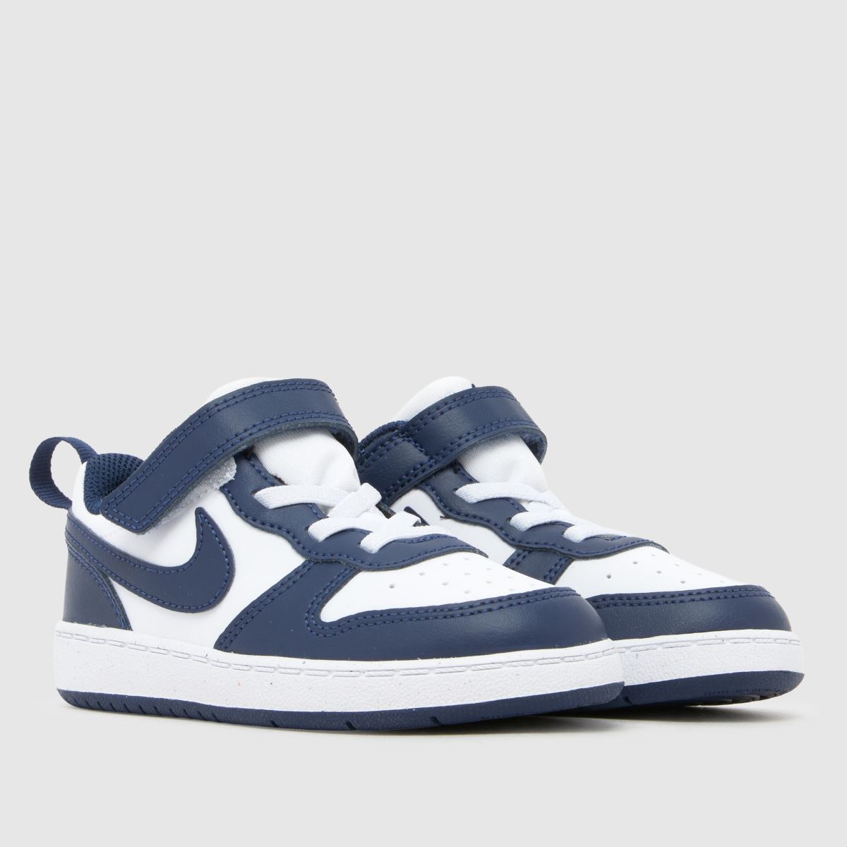 Nike Court Borough Low Boys Toddler in White & Navy Nike Court Borough Low 1