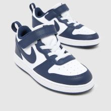 Nike Court Borough Low Boys Toddler in White & Navy Nike Court Borough Low,3 of 4
