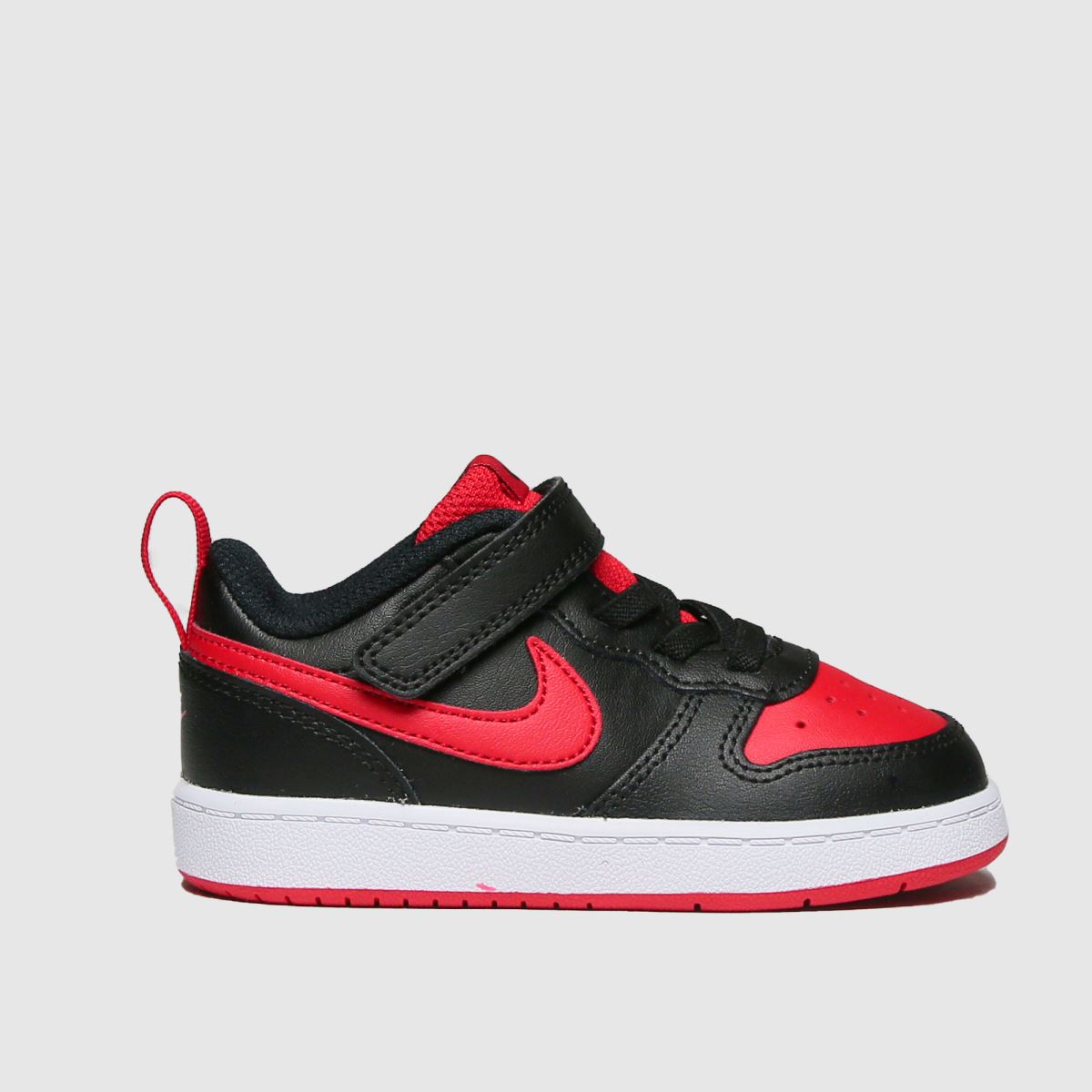 Kids Boys Toddler Black Red Nike Court Borough Low 2 Trainers