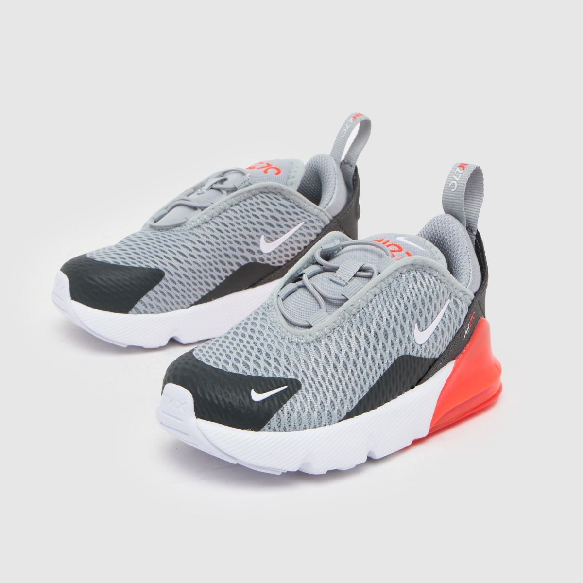 Nike Sneaker Air Max 270 Mens Grey Red Kids Boys Toddler Grey