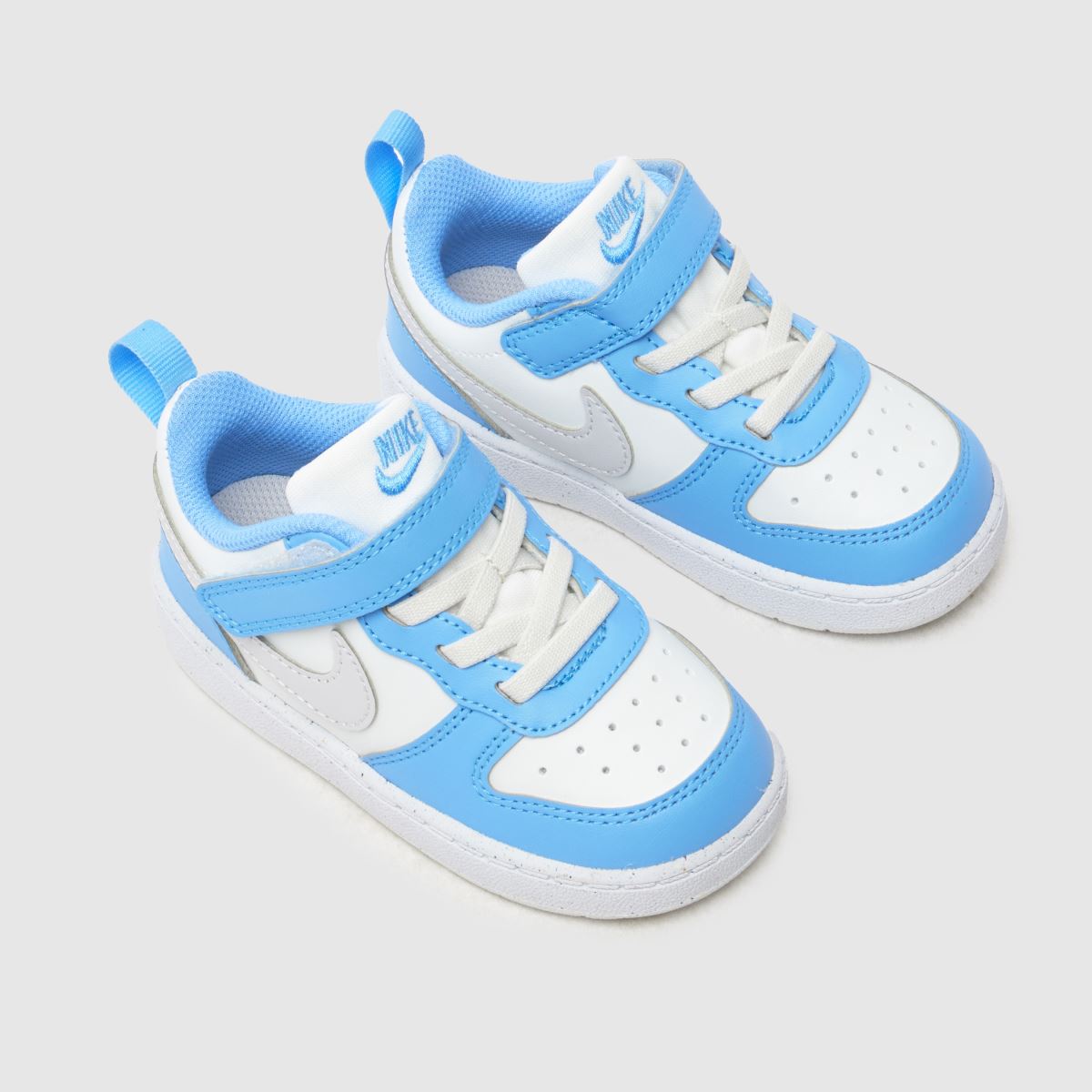 Nike Court Borough Low Boys Toddler in White & Pl Blue Nike Court Borough Low 4