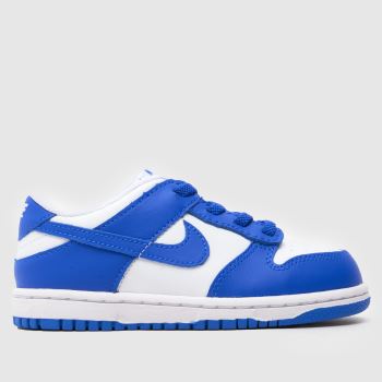 Nike White & Blue Dunk Low Toddler