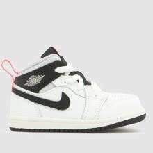 Nike Jordan 1 Mid Boys Toddler in White & Black Nike Jordan 1 Mid,1 of 4