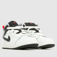 Nike Jordan 1 Mid Boys Toddler in White & Black Nike Jordan 1 Mid,2 of 4