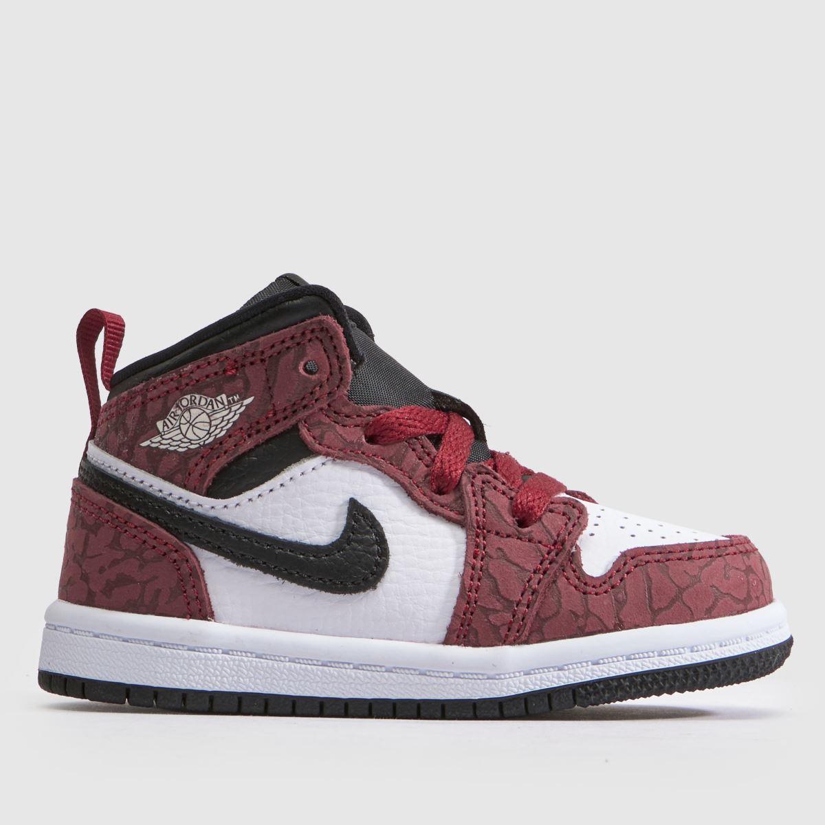 Nike Jordan Air 1 Mid Boys Toddler in White & Red Nike Jordan Air 1 Mid