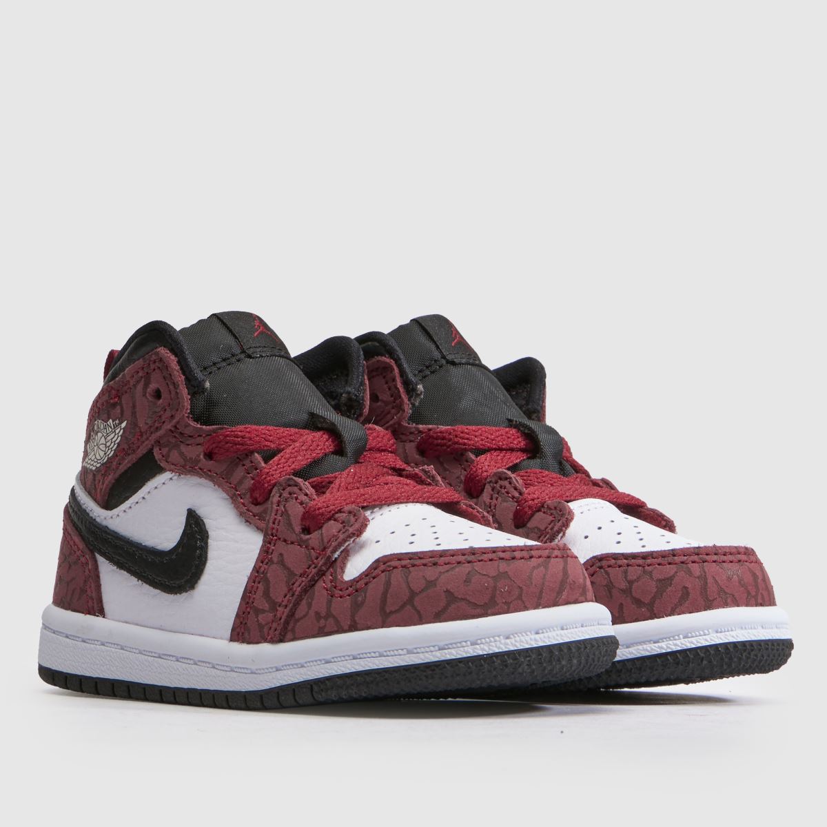 Nike Jordan Air 1 Mid Boys Toddler in White & Red Nike Jordan Air 1 Mid 1