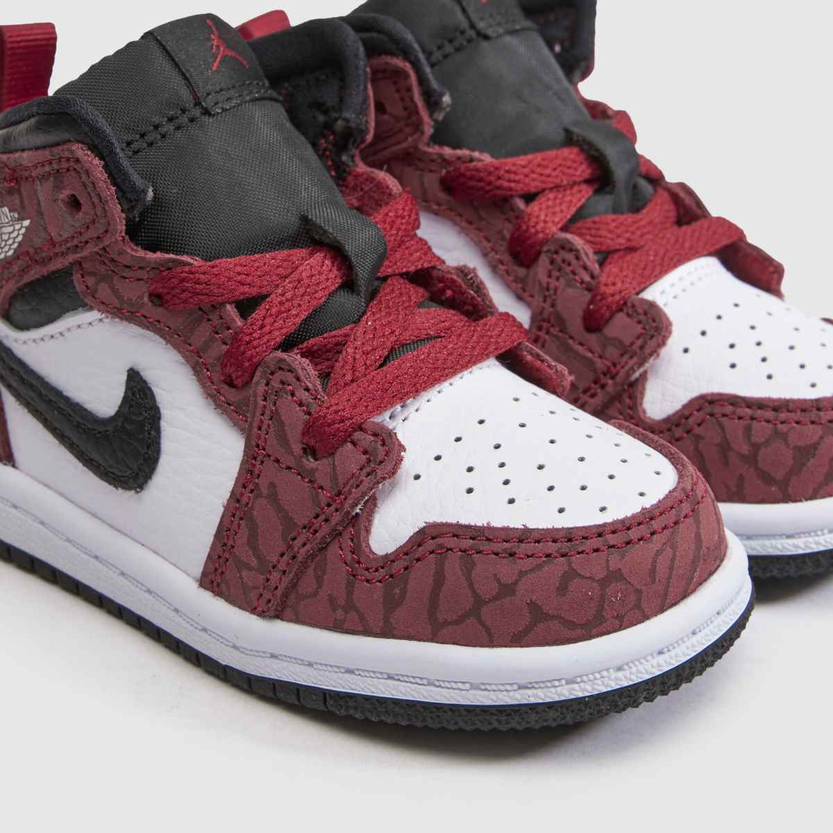 Nike Jordan Air 1 Mid Boys Toddler in White & Red Nike Jordan Air 1 Mid 4