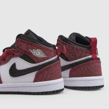 Nike Jordan Air 1 Mid Boys Toddler in White & Red Nike Jordan Air 1 Mid,4 of 4