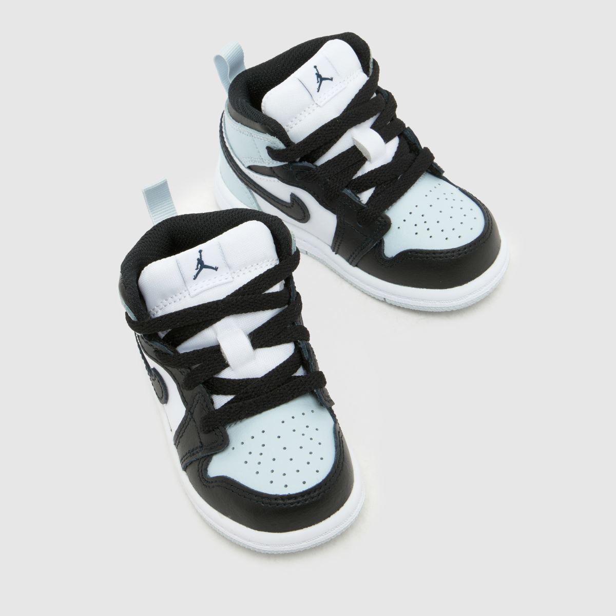 Nike Jordan 1 Mid Boys Toddler in Black and blue Nike Jordan 1 Mid 4
