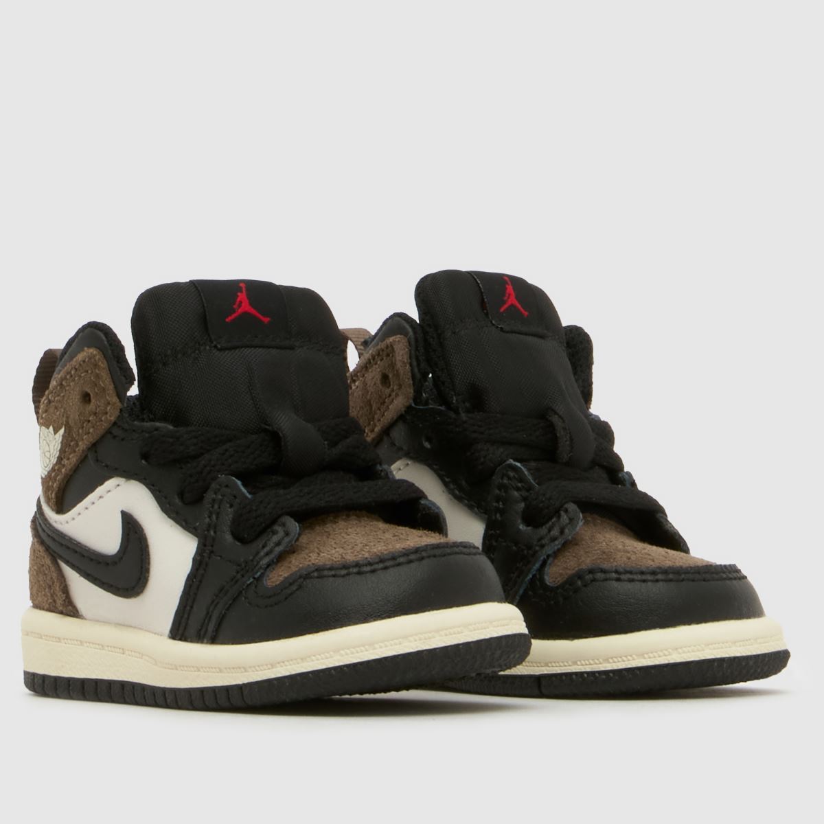 Nike Jordan Air 1 Mid Boys Toddler in Black & Brown Nike Jordan Air 1 Mid 1