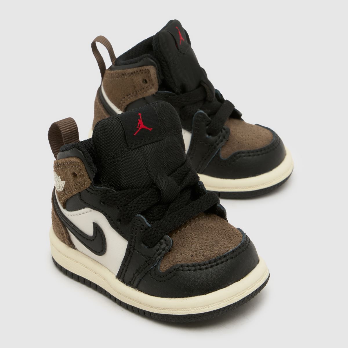 Nike Jordan Air 1 Mid Boys Toddler in Black & Brown Nike Jordan Air 1 Mid 4