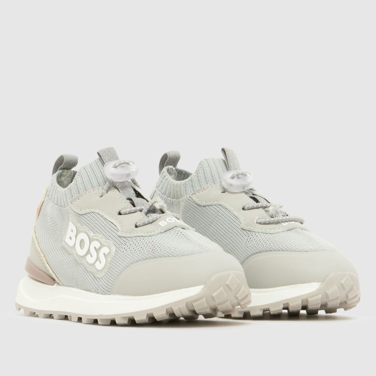 BOSS Elastic Lace Tech Boys Toddler in Light Grey BOSS Elastic Lace Tech 1