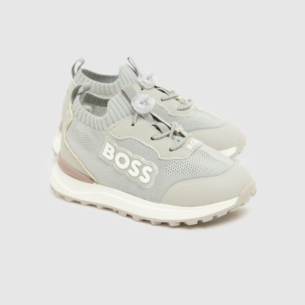 BOSS Elastic Lace Tech Boys Toddler in Light Grey BOSS Elastic Lace Tech 4