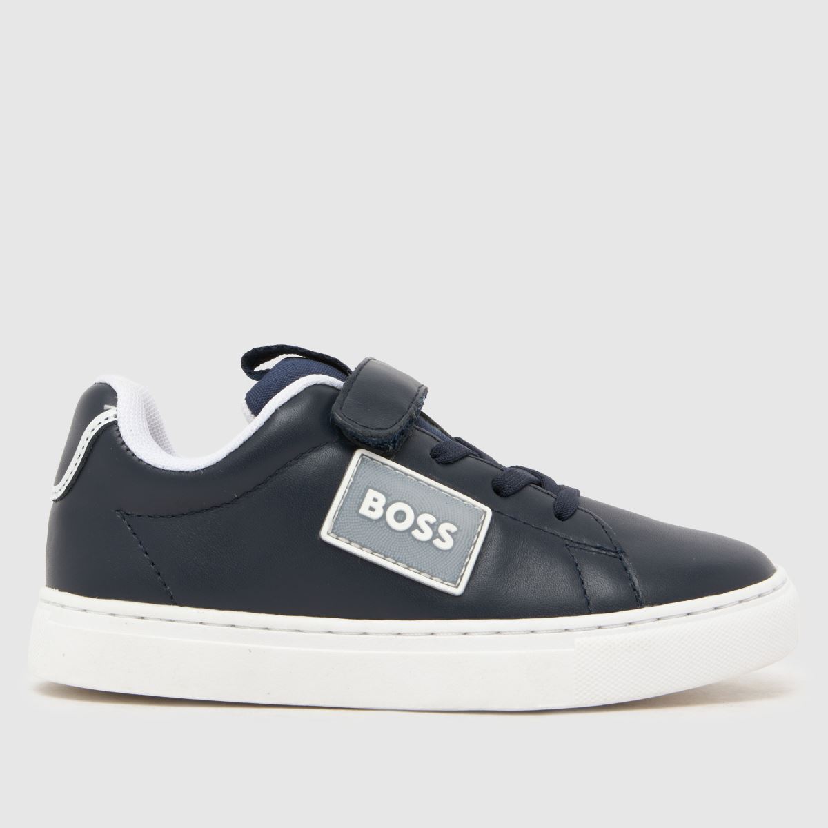 BOSS Navy Court 1V Boys Toddler Trainers