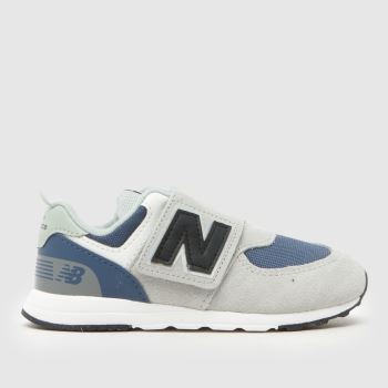 New Balance Grey & Navy 574 V Boys Toddler