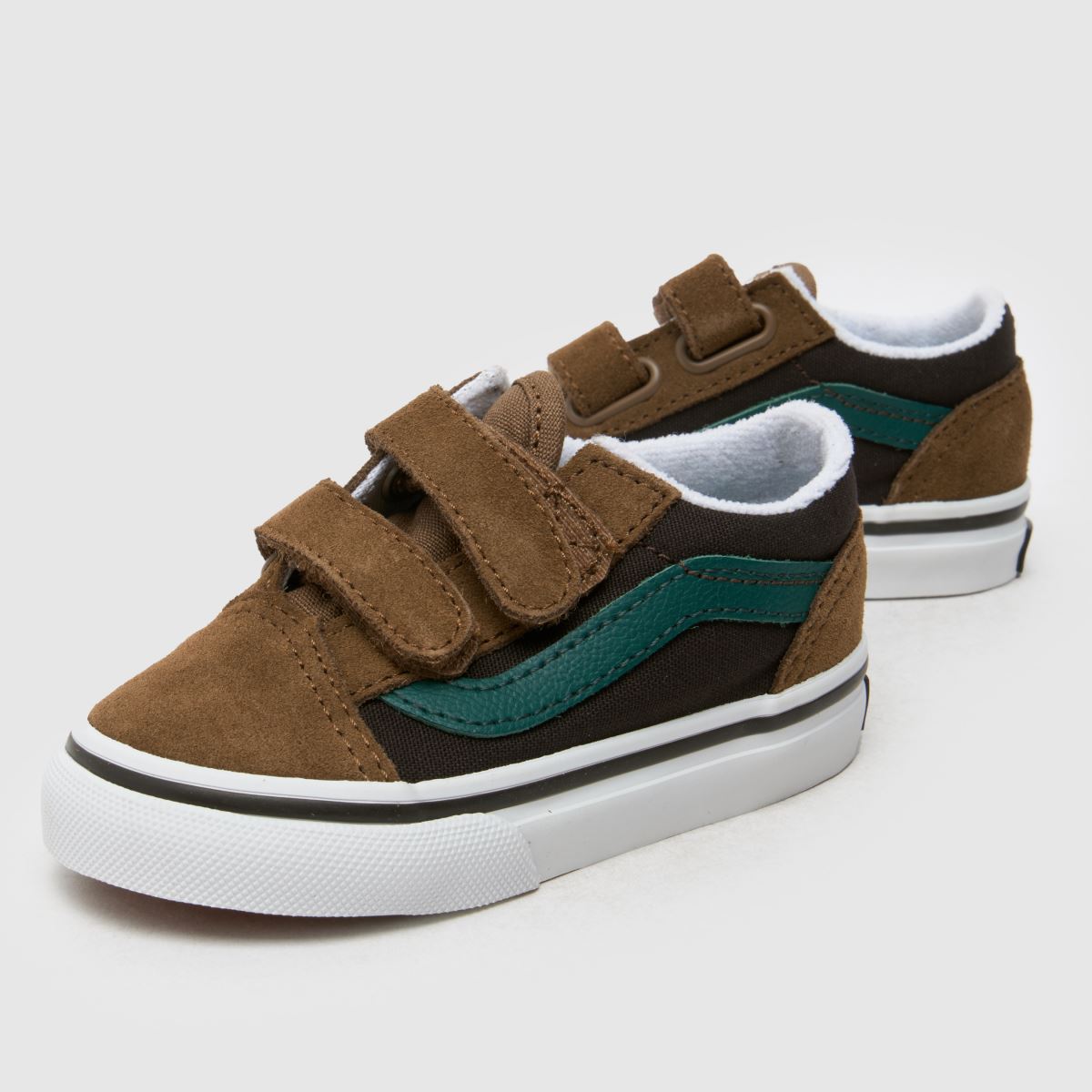 Vans Old Skool V Boys Toddler in Brown Multi Vans Old Skool V 7