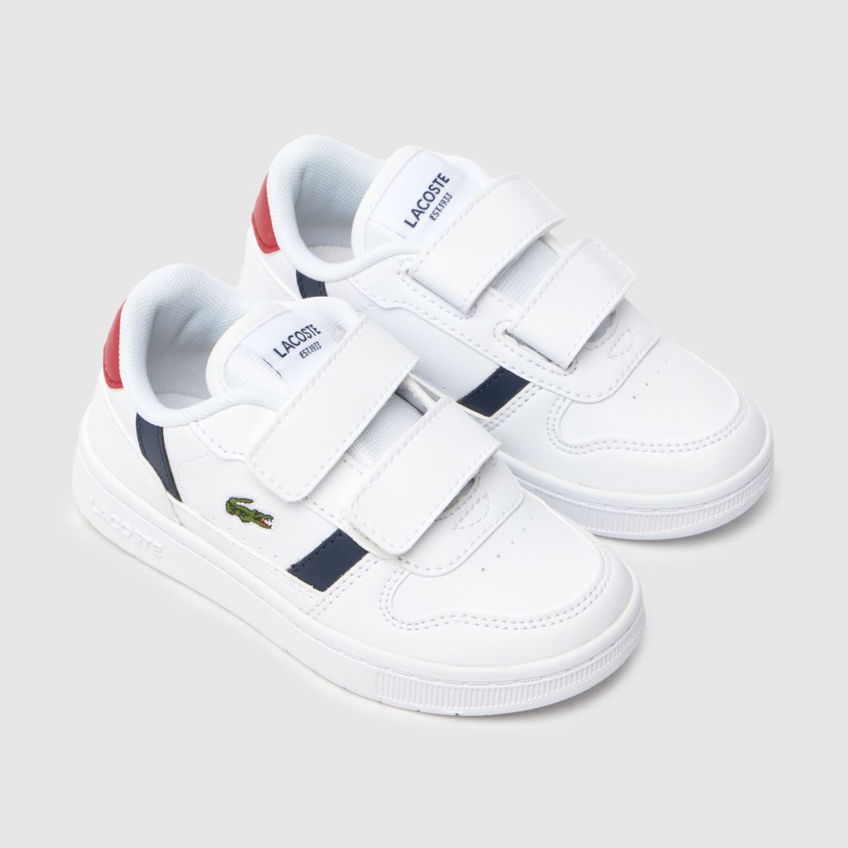 Kids Boys Toddler White Multi Lacoste T-Clip Set Trainers schuh - Main Image