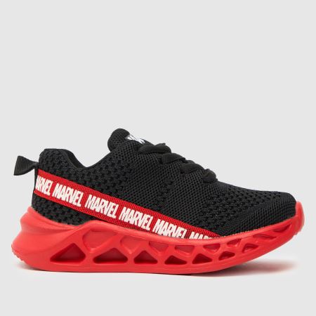 Boys Black Red Nike Court Borough Low 2 Trainers Schuh