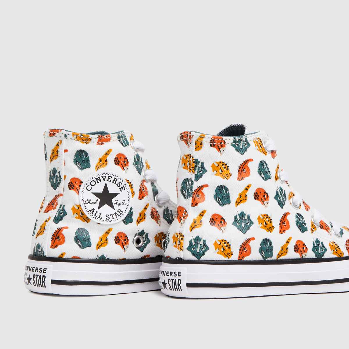 Boys White & Orange Converse Hi Dino Daze Trainers | schuh