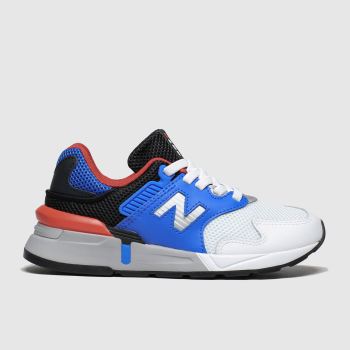 new balance white & blue 997 trainers junior new balance white & blue 997 trainers junior