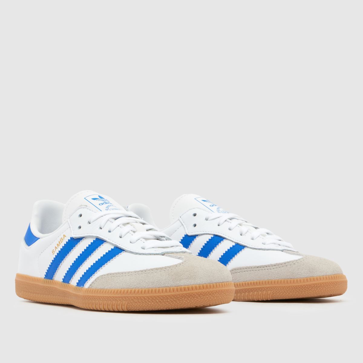 adidas Samba OG Boys Junior in White & Blue adidas Samba OG 1