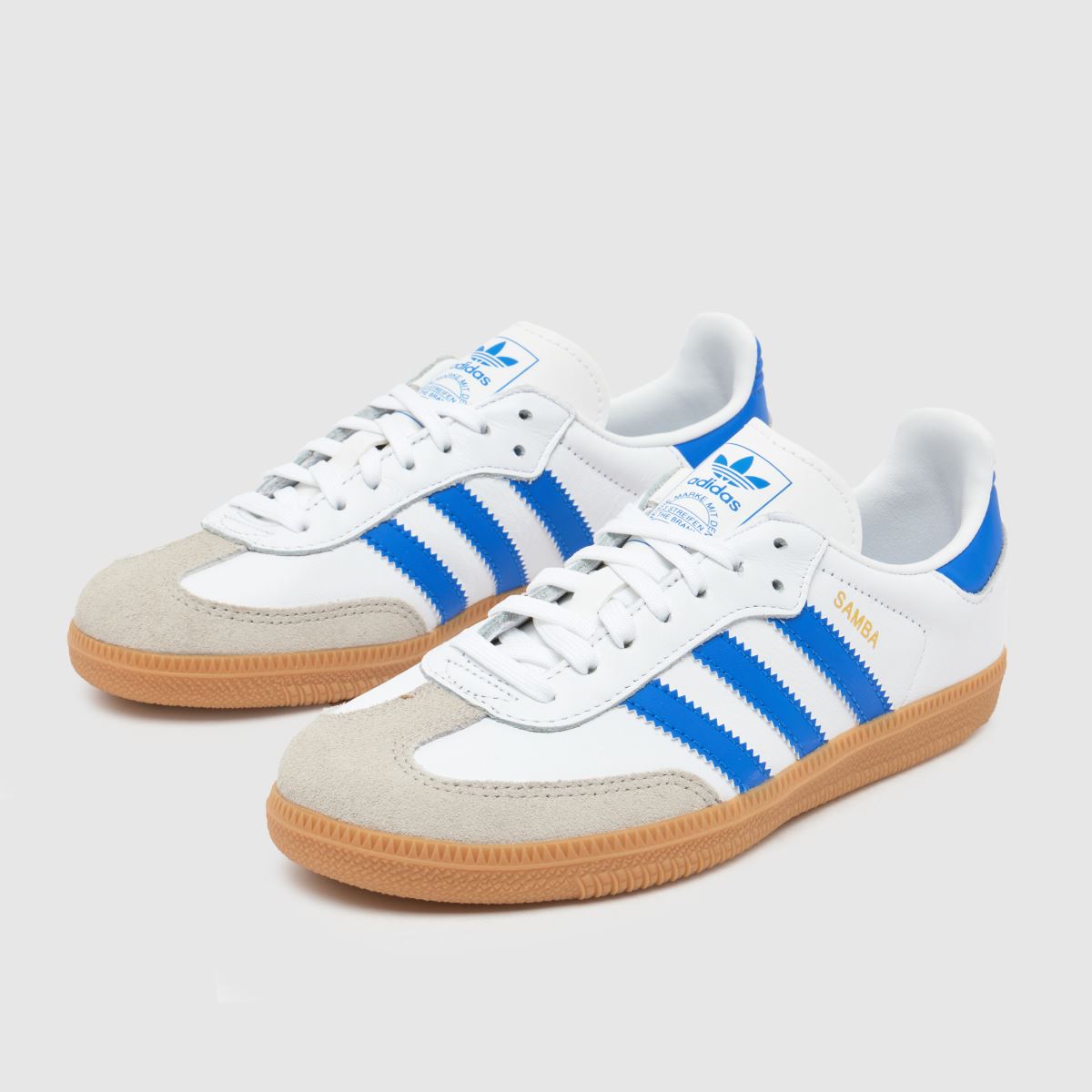 adidas Samba OG Boys Junior in White & Blue adidas Samba OG 4
