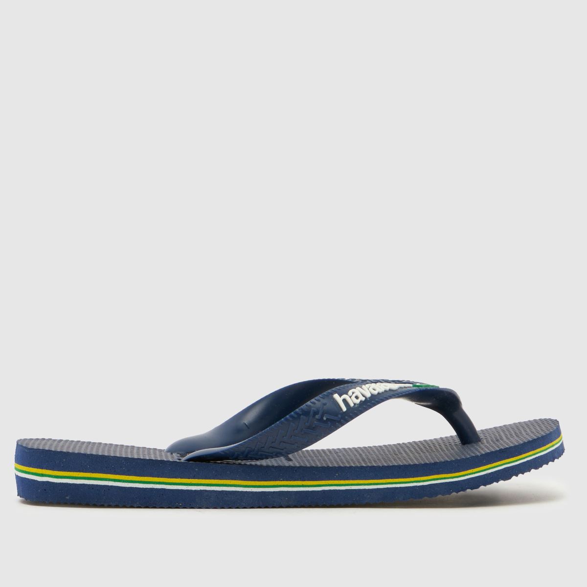 Havaianas Brasil Logo Boys Junior in Navy Havaianas Brasil Logo 1