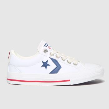Converse white & navy star player ev lo trainers junior Converse white & navy star player ev lo trainers junior