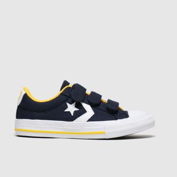 junior navy converse