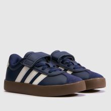 adidas VL Court Boys Junior in Navy & Stone adidas VL Court,2 of 4