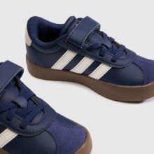 adidas VL Court Boys Junior in Navy & Stone adidas VL Court,3 of 4