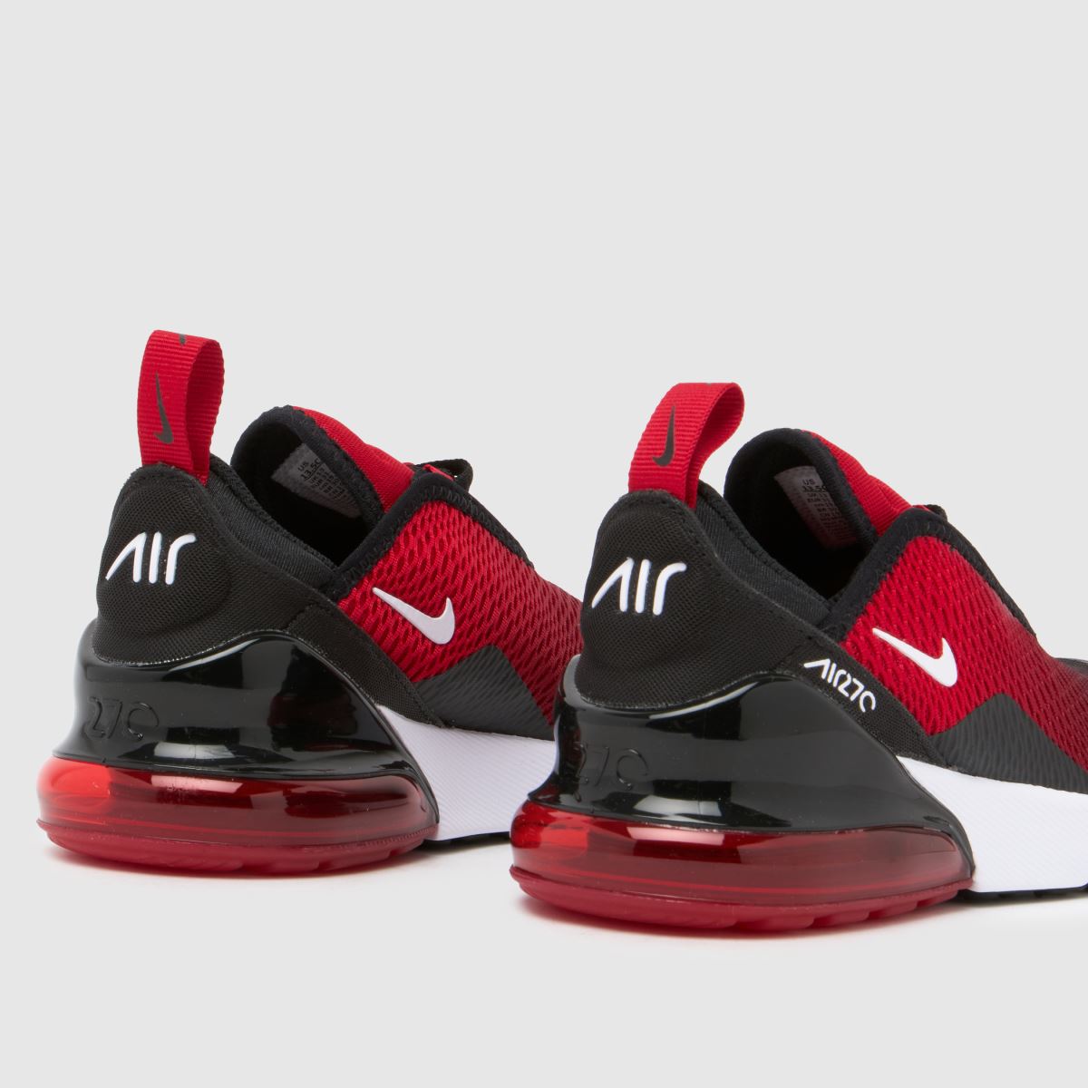 University Red Nike 270 C Red And Black Kids Boys Junior Red Nike