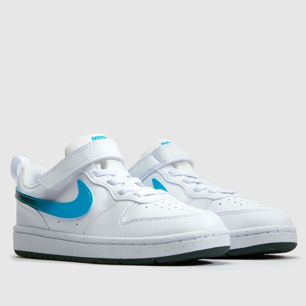 Nike Court Borough Low Boys Junior in White & Blue Nike Court Borough Low 1