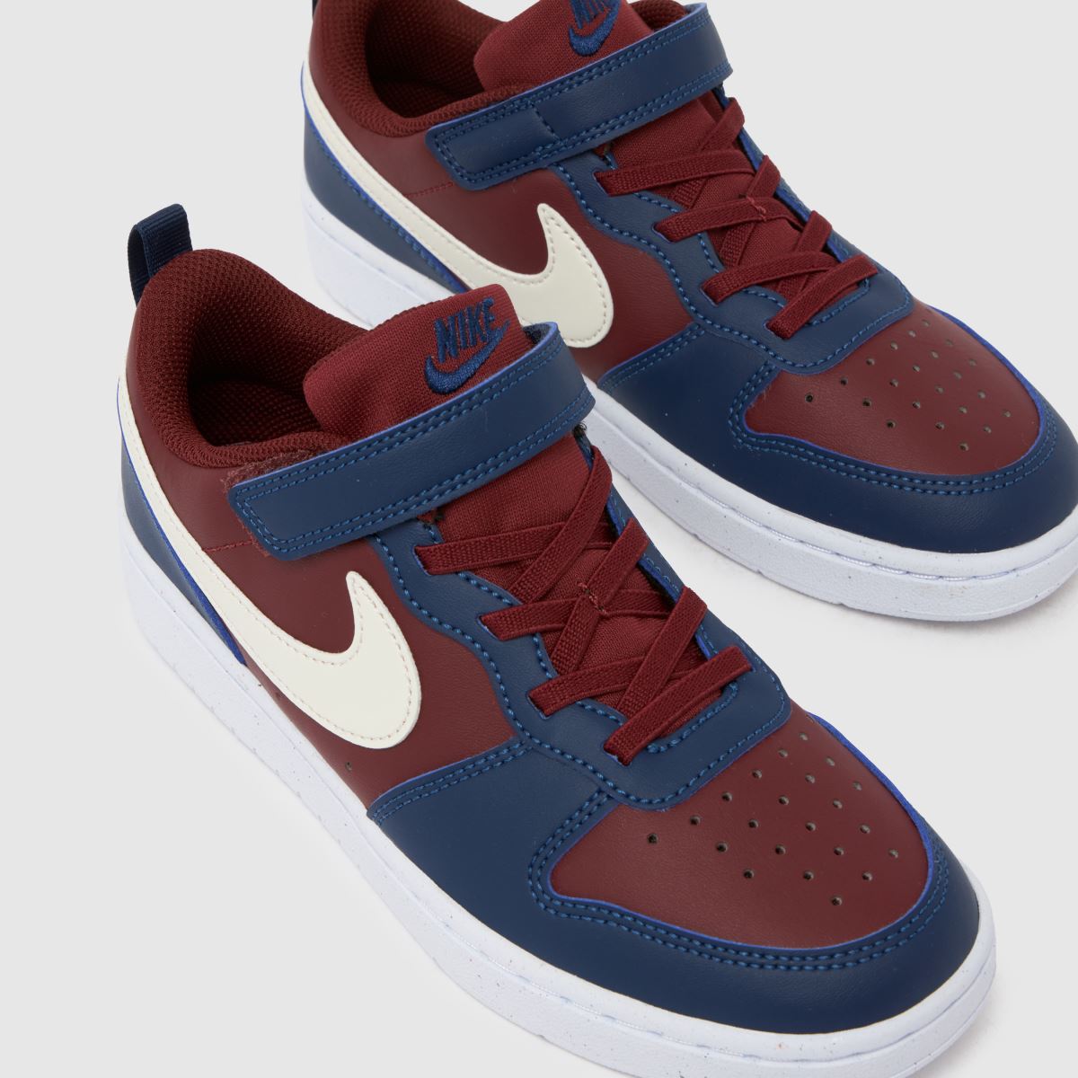 Nike Court Borough Low Boys Junior in Burgundy Nike Court Borough Low 4