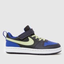 Nike Court Borough Low Boys Junior in Black Multi Nike Court Borough Low,1 of 4
